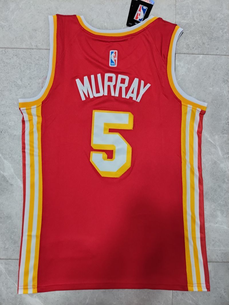 Atlanta Hawks #5 Dejounte Murray 22-23 Season nba Hawks 5# - Murray Red Jersey Style 1