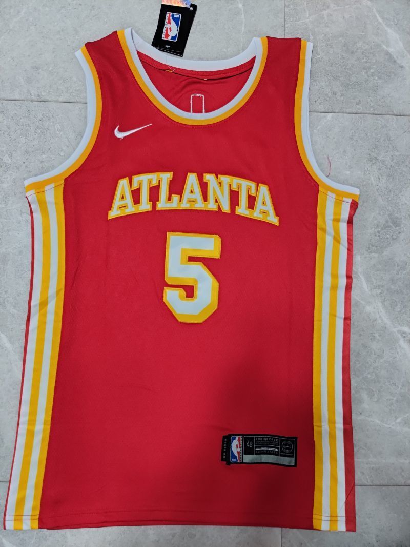 Atlanta Hawks #5 Dejounte Murray 22-23 Season nba Hawks 5# - Murray Red Jersey Style 2