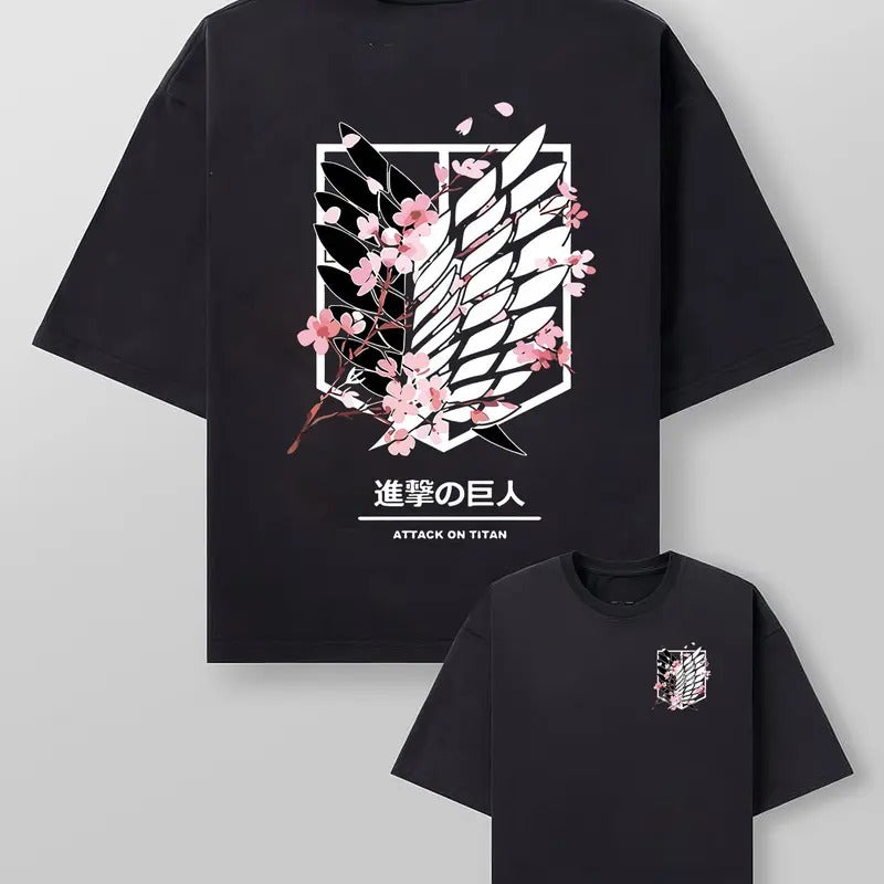 Attack On Titan Anime Unisex Tee | Wings Of Freedom AOT T-shirts, Sweater, Hoodie | AOT Streetwear Style Tee Sweatshirt