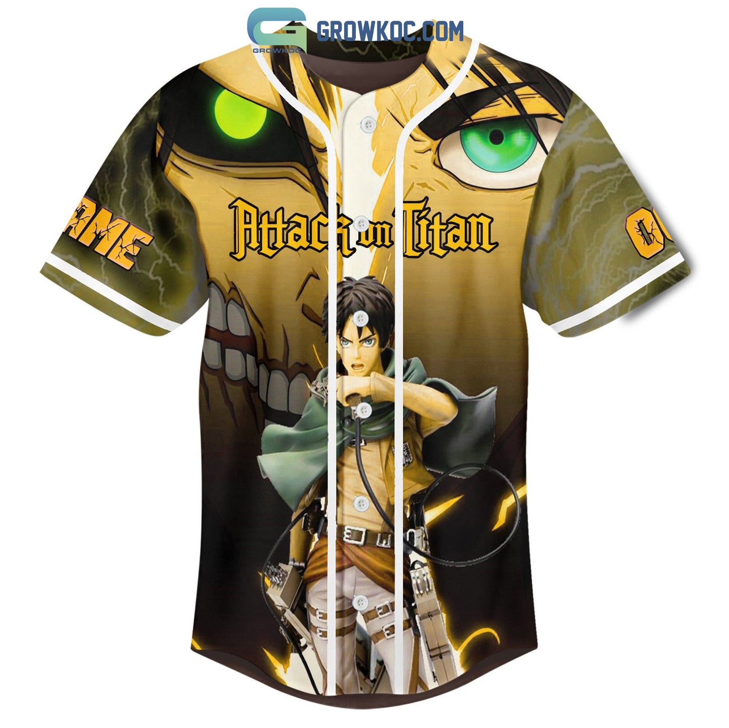 Attack On Titan I’ll Just Keep Moving Forward Until I’ve Killed My Enemies Personalized Baseball Jersey