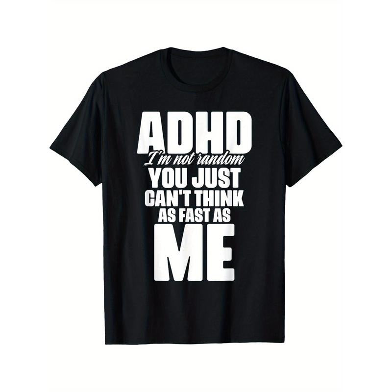 Attention Deficit Disorder Neurodiversity Hyperactivity T-shirt Comfortable, Casual Short Sleeve, Daily Wear, All Season,...