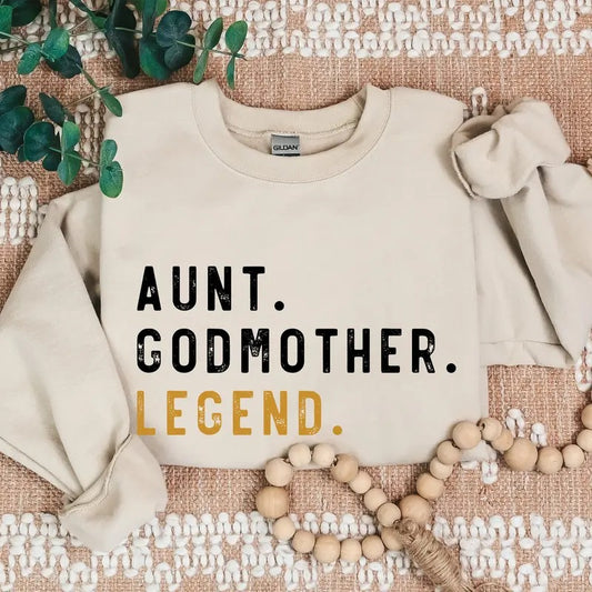 Aunt Godmother Legend Sweatshirt Funny Godparent Sweater Gift Aunt Gift Godmother Sister In Law Gift Godmama Hoodie Baby...