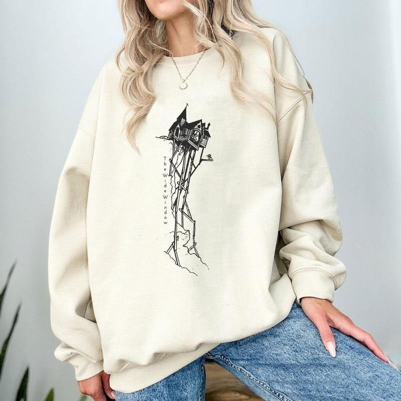 Aunt Josephine's House Sweatshirt, Wide Window, Series Of Unfortunate Events Shirt, Vfd Shirt, The World Is Quiet Here,...