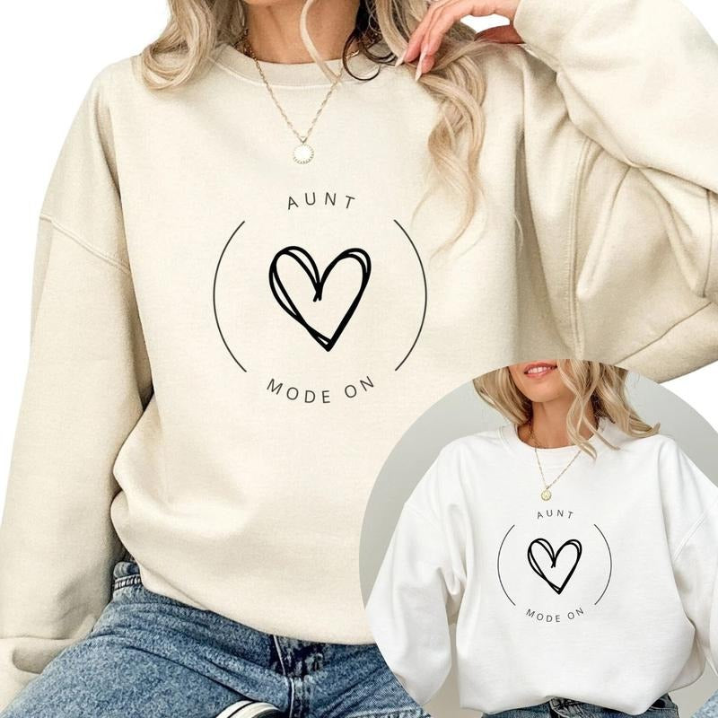 Aunt Sweatshirt, Gift for New Aunt, Aunt Announcement T-Shirts, Hoodie | WearSparks.com