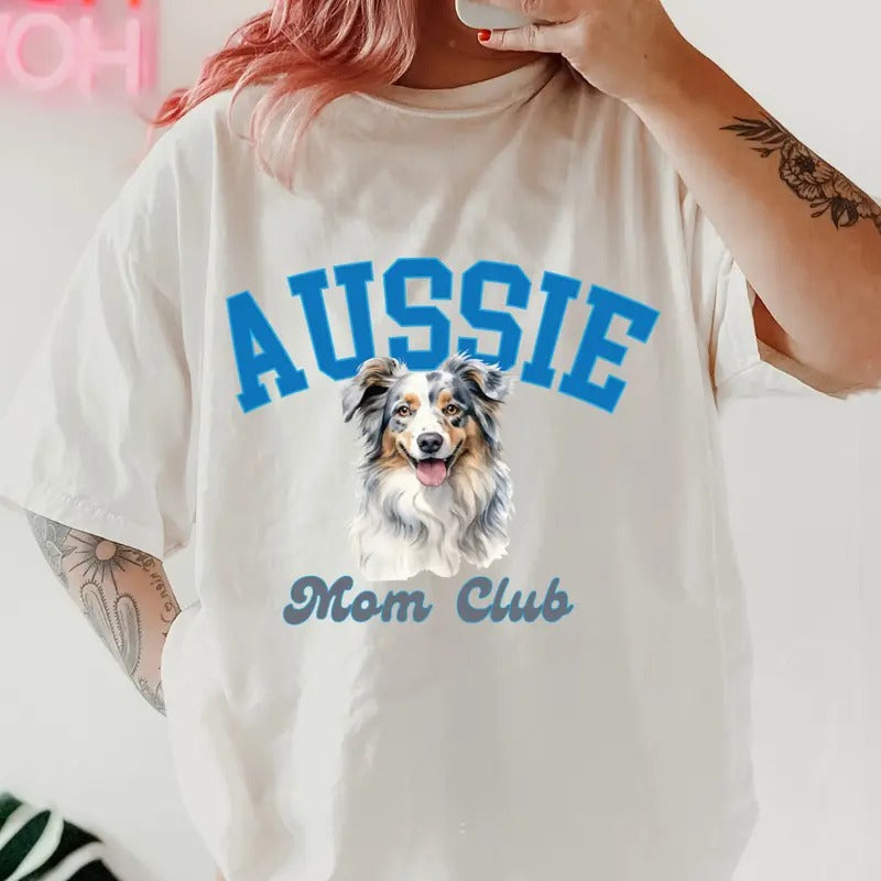 Aussie Mom Club Shirt~ Unisex Apparel Relaxed Fit Printed In The USA Clothing Womenswear Casual Comfort Cotton Top...
