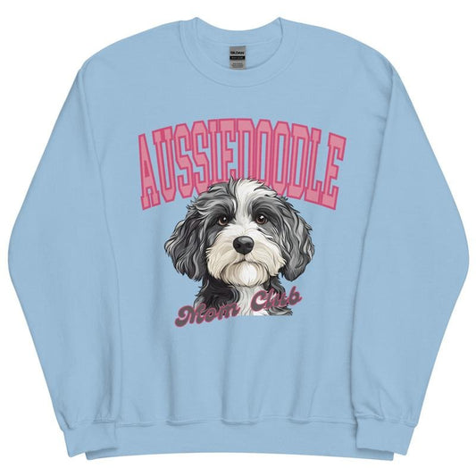 Aussiedoodle Mom Club Crewneck - Unisex Apparel Relaxed Fit Printed In The USA Clothing Womenswear Casual Comfort Cotton...
