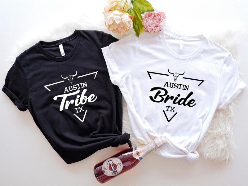 Austin Bride Shirt, Austin Texas Bachelorette Party T-shirt, Matching Austin Tribe Tee, Bridesmaid Gift Tee, Wedding...