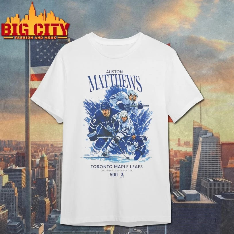Auston Matthews Toronto Maple Leafs All-time goals leader shirt