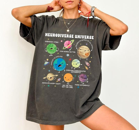 Autism Awareness Shirt, Neurodiverse Universe Shirt, Sped Teacher Shirt, Space Neurodiversity Shirt, Special Education...