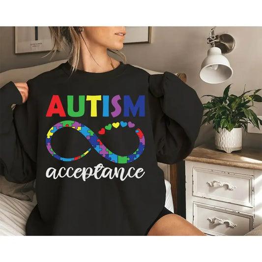 Autism Sweatshirt for Her Him Autism Awareness Month Tee Autism Acceptance Sweatshirt Gift for Special Person Hoodie