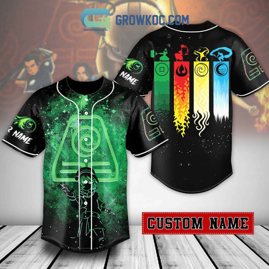 Avatar The Last Airbender Earthbending Fan Personalized Baseball Jersey