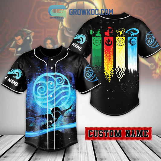 Avatar The Last Airbender Waterbending Fan Personalized Baseball Jersey
