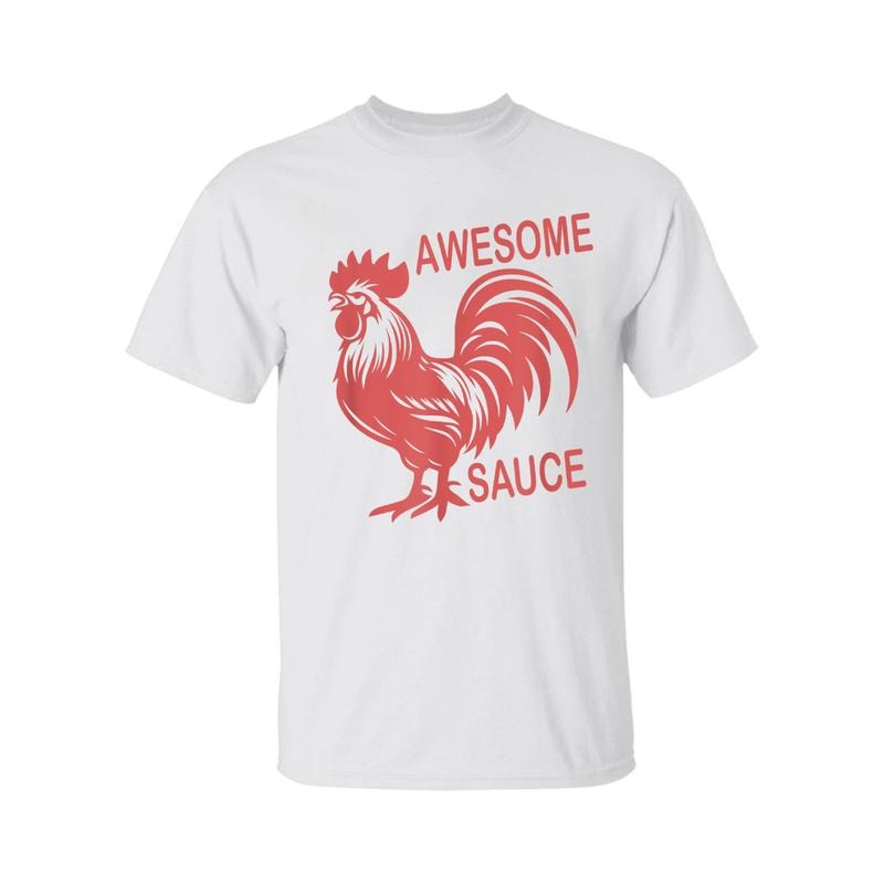 Awesome Sauce with Picture of Rooster T-Shirt, Funny Gift for Him, Unisex Tee, For Men And Women, Menswear, Classic...