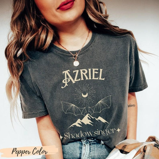 Azriel Shadowsinger ACOTAR Shirt  tee OFFIZIELL lizenziert Sarah J. Maas Merch Rhysand Gwynriel Bat Boys Bookish SJM...
