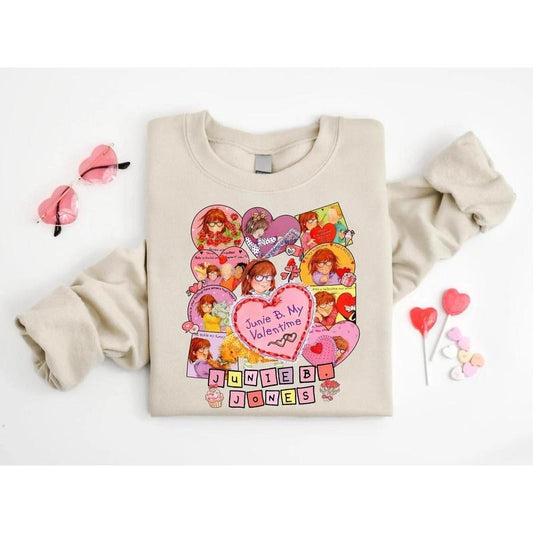 B. My Valentine Sweatshirt, Junie B Jones Education Valentine Day Shirt, Teacher Valentine Shirt, First Grade Teacher...