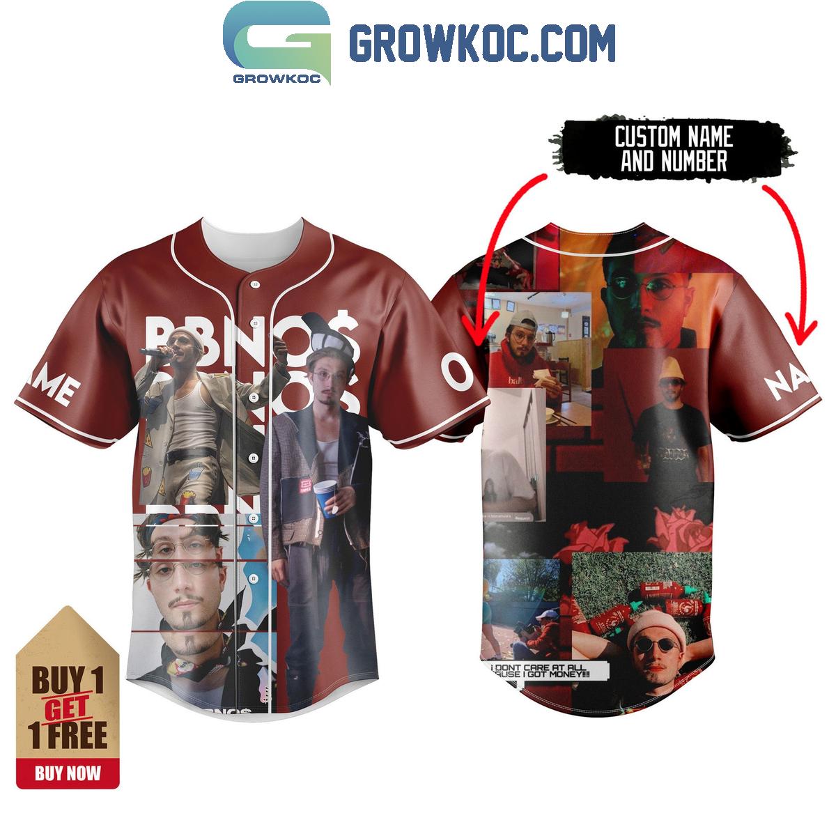 BBNO$ I Don’t Care At All Personalized Baseball Jersey