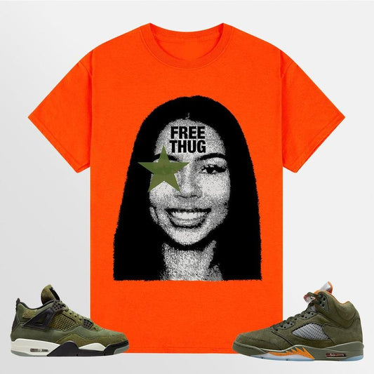 BIG FACE Mariah ST Free Thug, Shirt to match A J 5 olive, A J 4 Retro SE Craft Olive, Shirt to matching Sneaker Hoodie,...