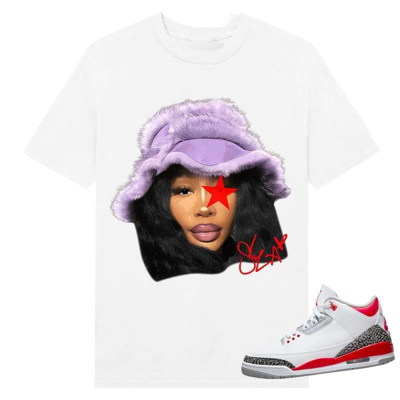 BIG FACE SZA Signture, Shirt to match Fire Red 3s Black, Shirt to matching Sneaker Hoodie, Sweatshirt | WearSparks.com