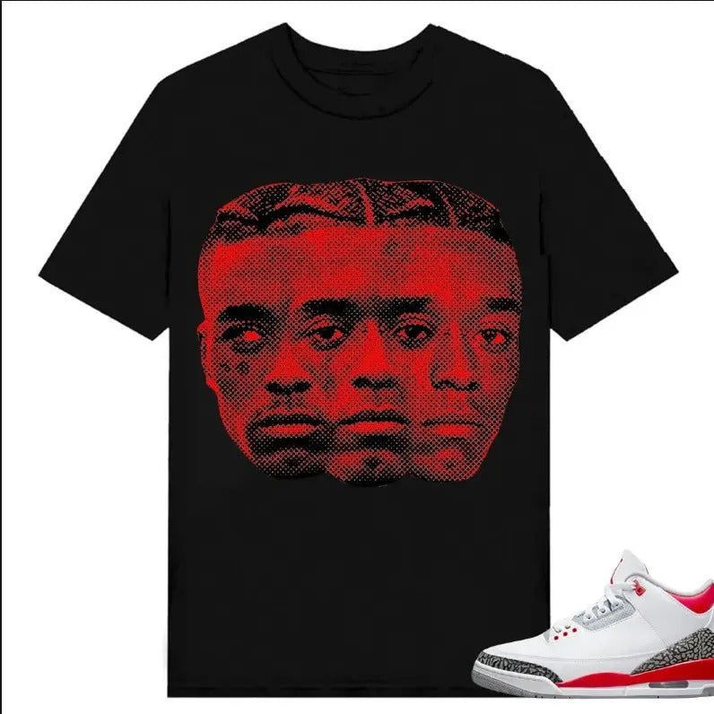 BIG Face LIL Uzii Verttttt Hip Hop Tee,  Shirt to match Fire Red 3s Black, Shirt to matching Sneaker Hoodie, Sweatshirt