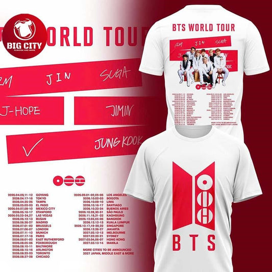 BTS World Tour 2026 Come Back Army Celebration Two Sided Shirt