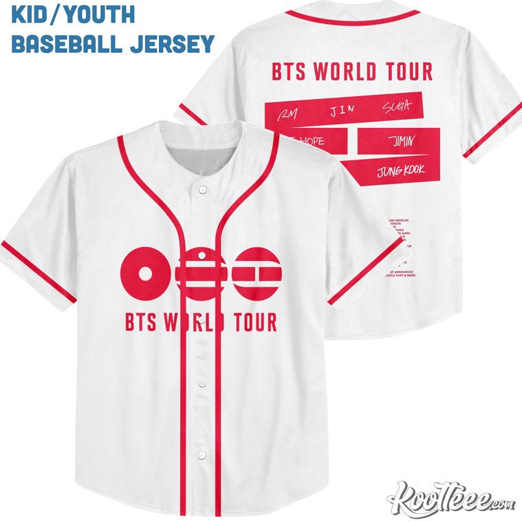 BTS World Tour Idol Kpop Fan Baseball Jersey