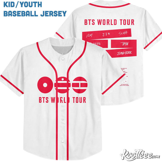 BTS World Tour Idol Kpop Fan Baseball Jersey