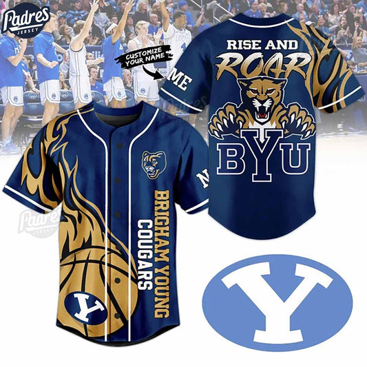 BYU Cougars Basketball Team Custom Baseball Jersey - Padres Jersey Oasis: Elevate Your Baseball Style Game... (Image 1)