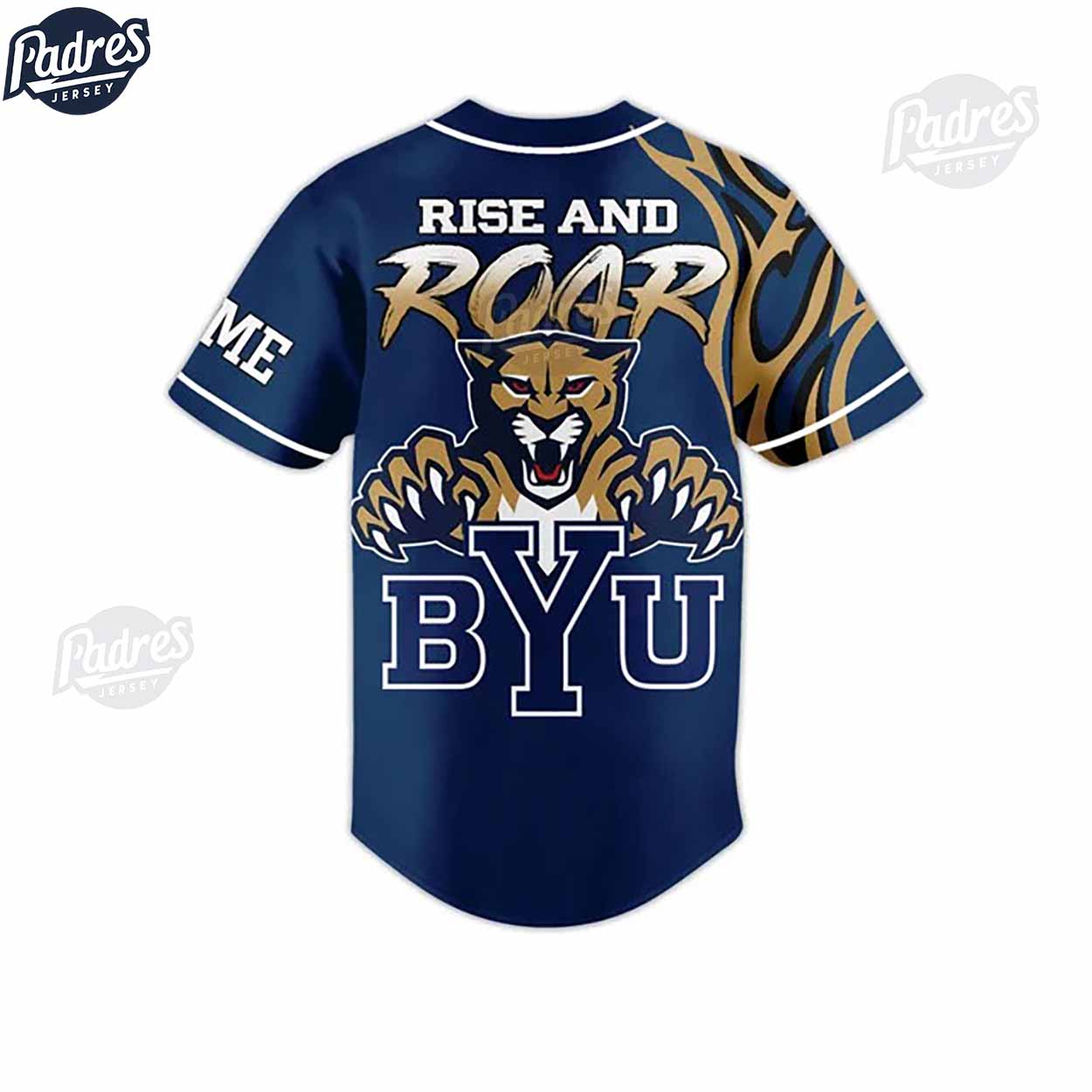 BYU Cougars Basketball Team Custom Baseball Jersey - Padres Jersey Oasis: Elevate Your Baseball Style Game... (Image 2)