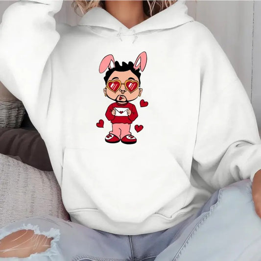 Baad Bunny Valentine Shirt, Be My Valentine Hoodie, Happy Valentine Shirt, Gift For Fan, Unisex Sweater Pullover Tee...