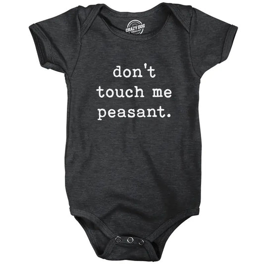 Baby Bodysuit Don't Touch Me Peasant Funny Novelty Offensive Graphic Jumper for Infants Funny Baby Onesies Introvert...