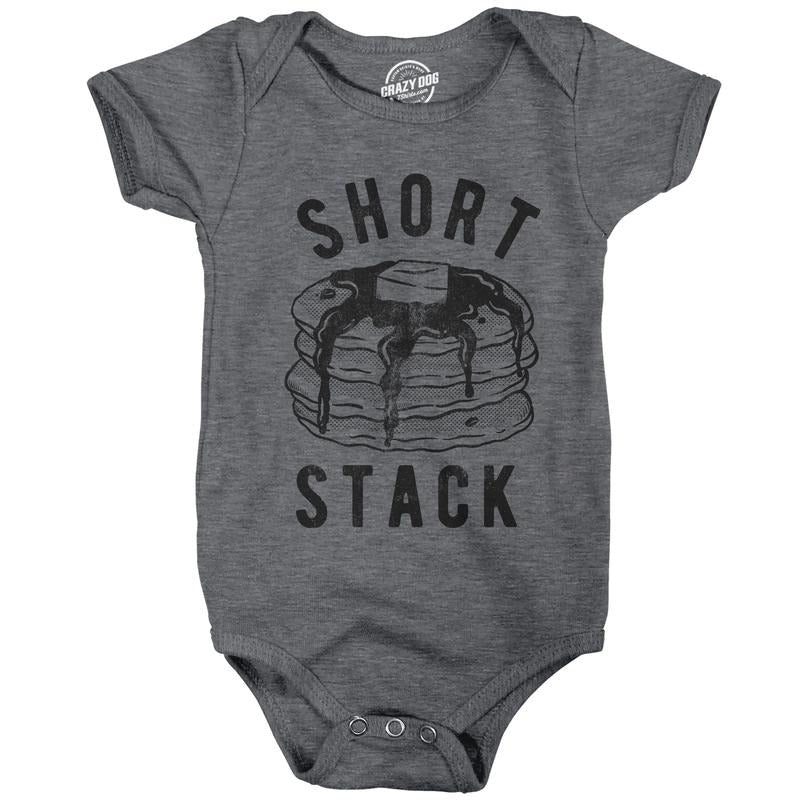Baby Bodysuit Short Stack Jumper Funny Breakfast Pancakes Food Graphic Novelty Infant Clothes Funny Baby Onesies Funny...