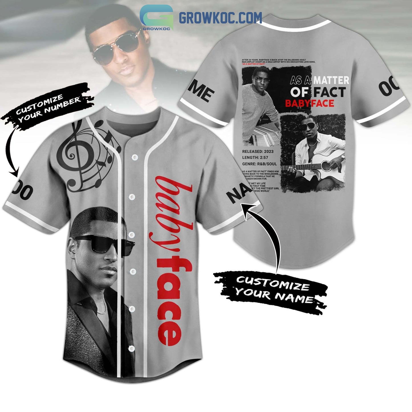 Baby Face As A Matter Of Fact Personalized Baseball Jersey