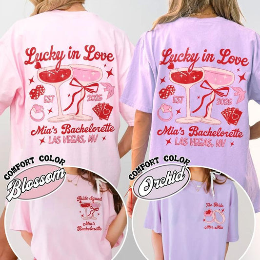 Bachelorette Party Shirt, Bride Team Bride Shirt, Lucky in Love Shirt, Custom Bachelorette Party Shirt, Future Bride...
