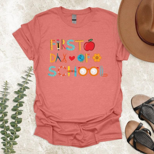 Back To School First Day of School T Shirt Sweater Hoodie, Happy First Day of School Shirt, Teacher Shirt, Teacher Life...
