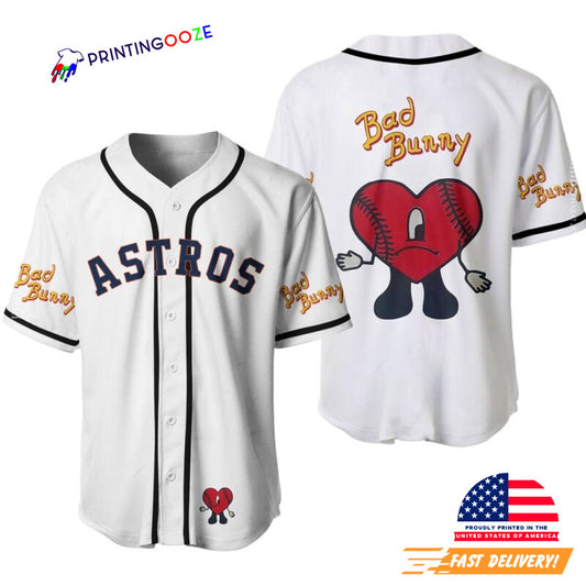 Bad Bunny Astros Baseball Jersey