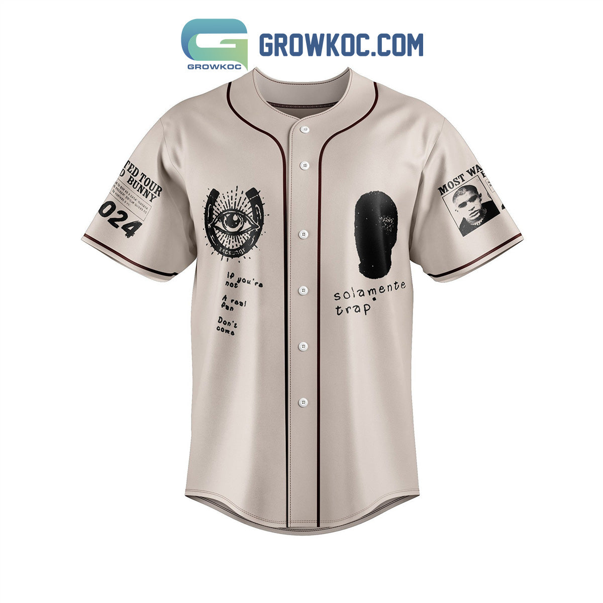 Bad Bunny Benito Most Wanted Tour 2024 Baseball Jersey