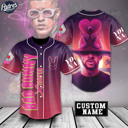 Bad Bunny X100pre Personalized Baseball Jersey - Padres Jersey Oasis: Elevate Your Baseball Style Game... (Image 1)