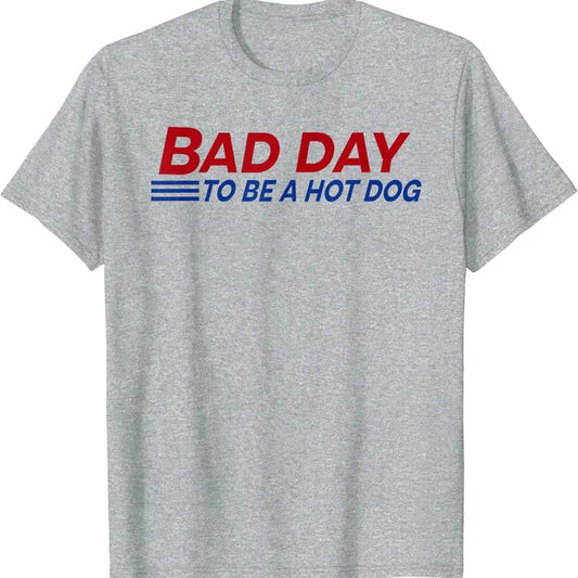Bad Day To Be A Hot Dog T-Shirt, Party In The USA 4th Of July Shirt, Independence Day Tee, Graphic Printed Unisex Cotton...
