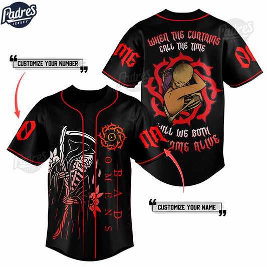 Bad Omens The Death Of Peace Of Mind Custom Baseball Jersey Shirt (Image 1)
