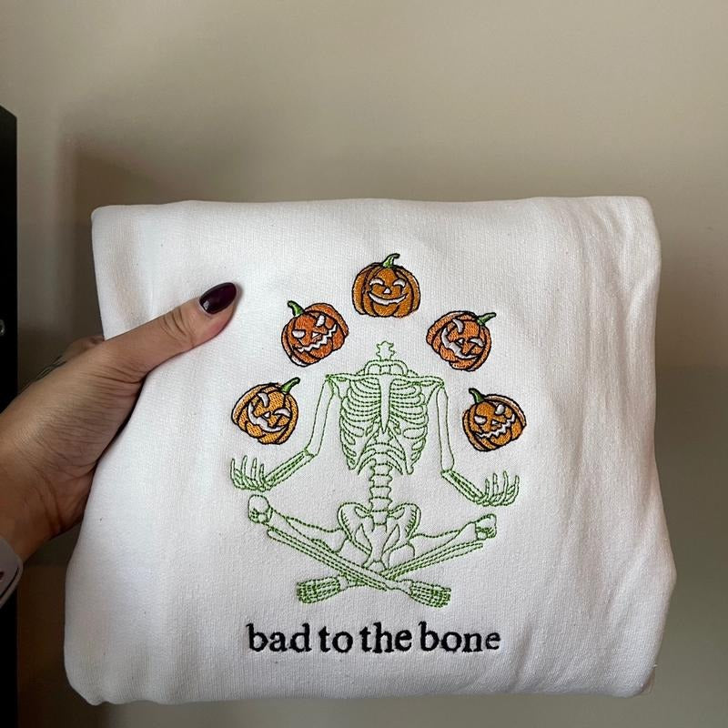 Bad to the Bone Skeleton Sweatshirt T-Shirts, Hoodie | WearSparks.com