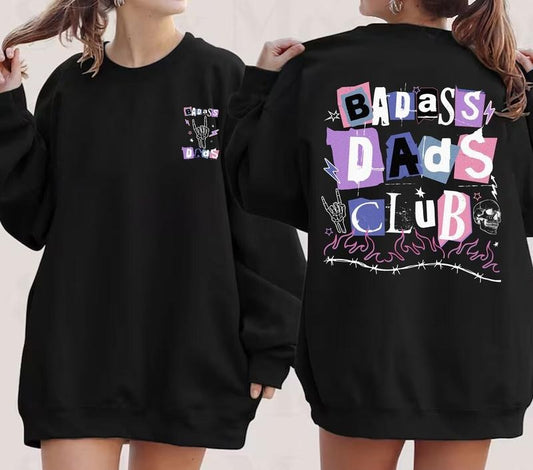Badass Dads Club Shirt, Fatherhood Shirt, Skeleton Dad Shirt, Fathers Day Shirt Hoodie, Sweatshirt | WearSparks.com