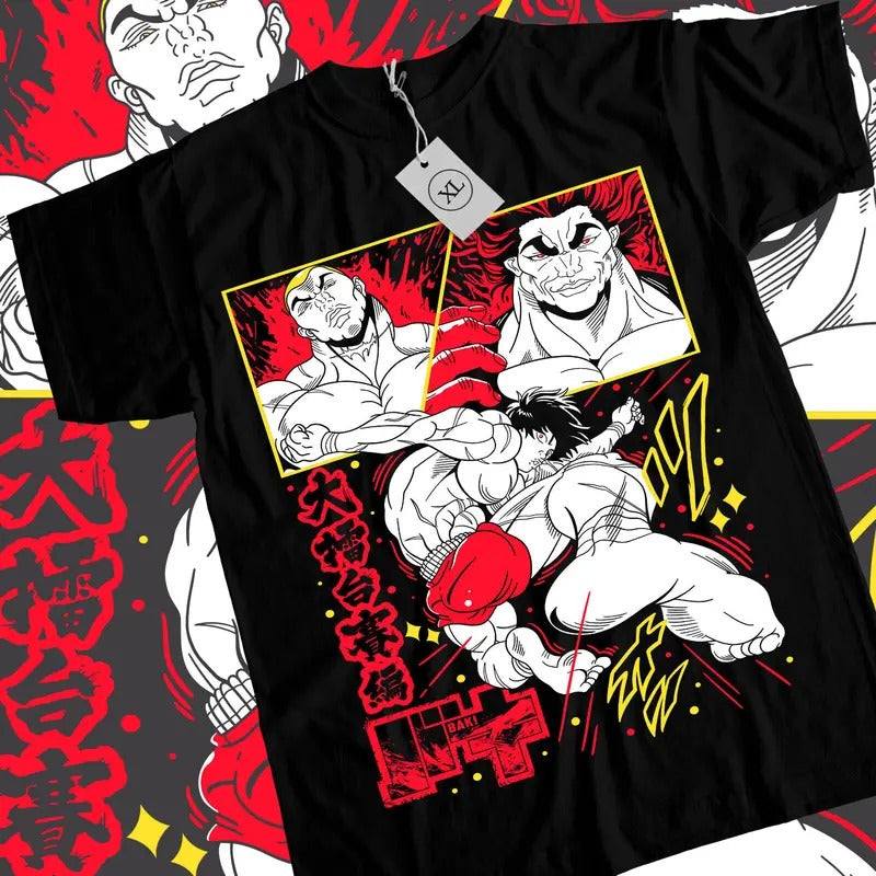 Baki Hanma T-Shirt S-4XL Baki the Grappler Yujiro Boxing Gym Anime Gift Shirt Tshirt S-4XL Hoodie, Sweatshirt