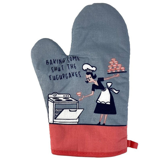 Baking Some Shut The Fucupcakes Oven Mitt Funny Shut Up Cupcakes Chef Kitchen Glove Funny Graphic Kitchenwear Funny...