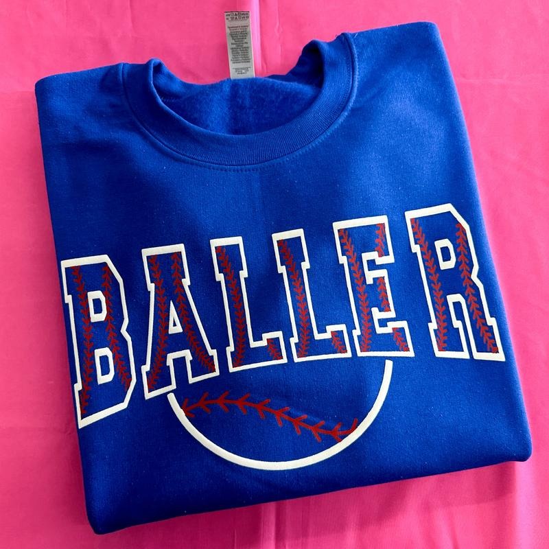 Baller Puff Print Gildan Sweatshirt T-Shirts, Hoodie | WearSparks.com