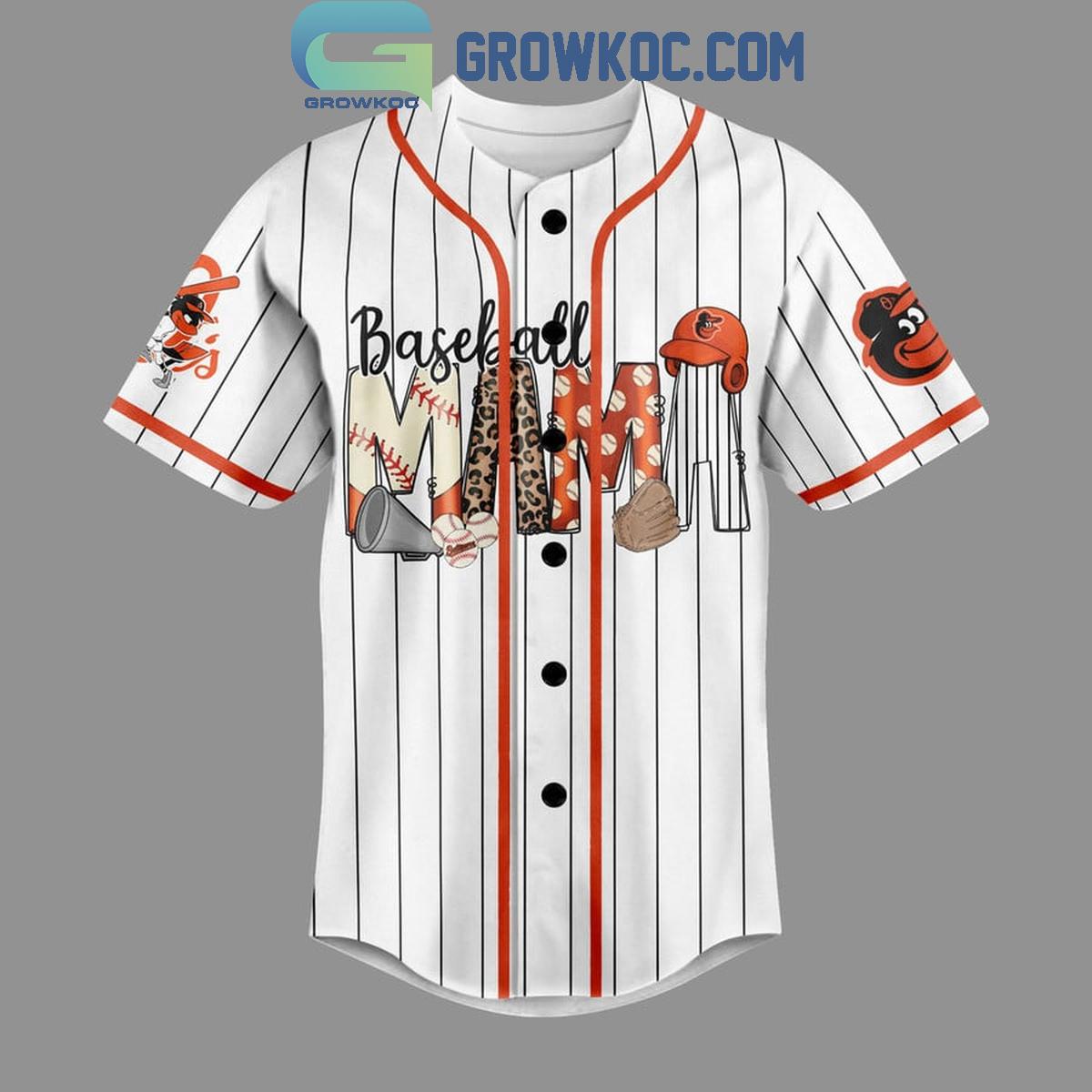 Baltimore Orioles Baseball Mama Personalized Baseball Jersey