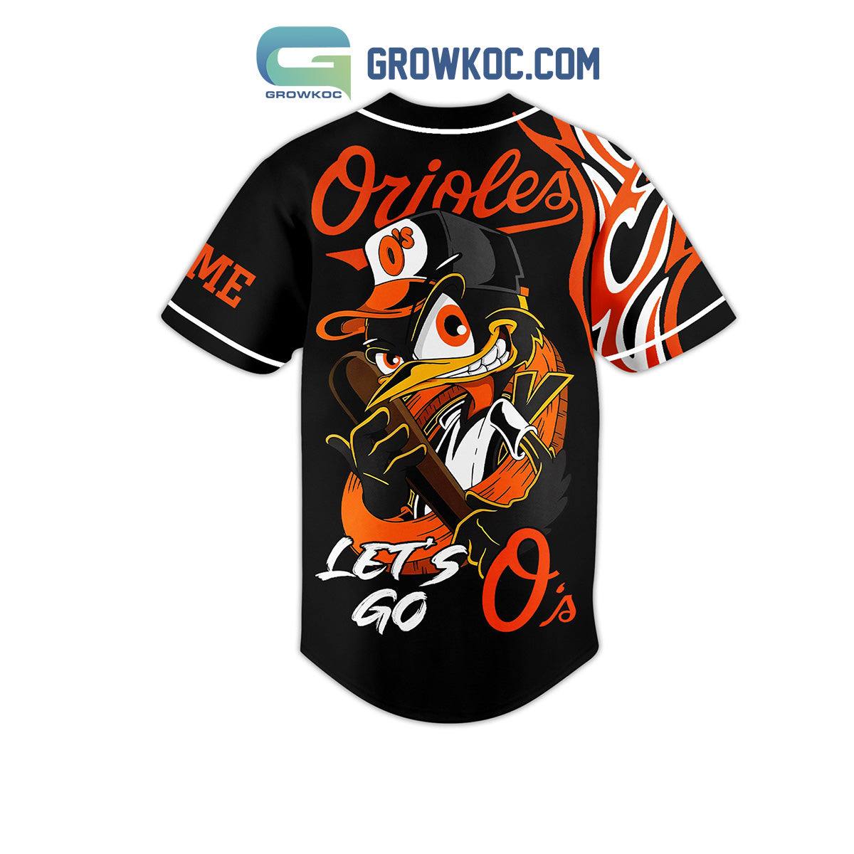 Baltimore Orioles Let’s Go O’s Fan Personalized Baseball Jersey