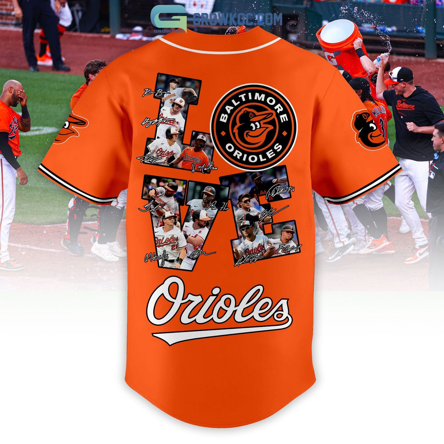 Baltimore Orioles Love Team Personalized Orange Design Baseball Jersey