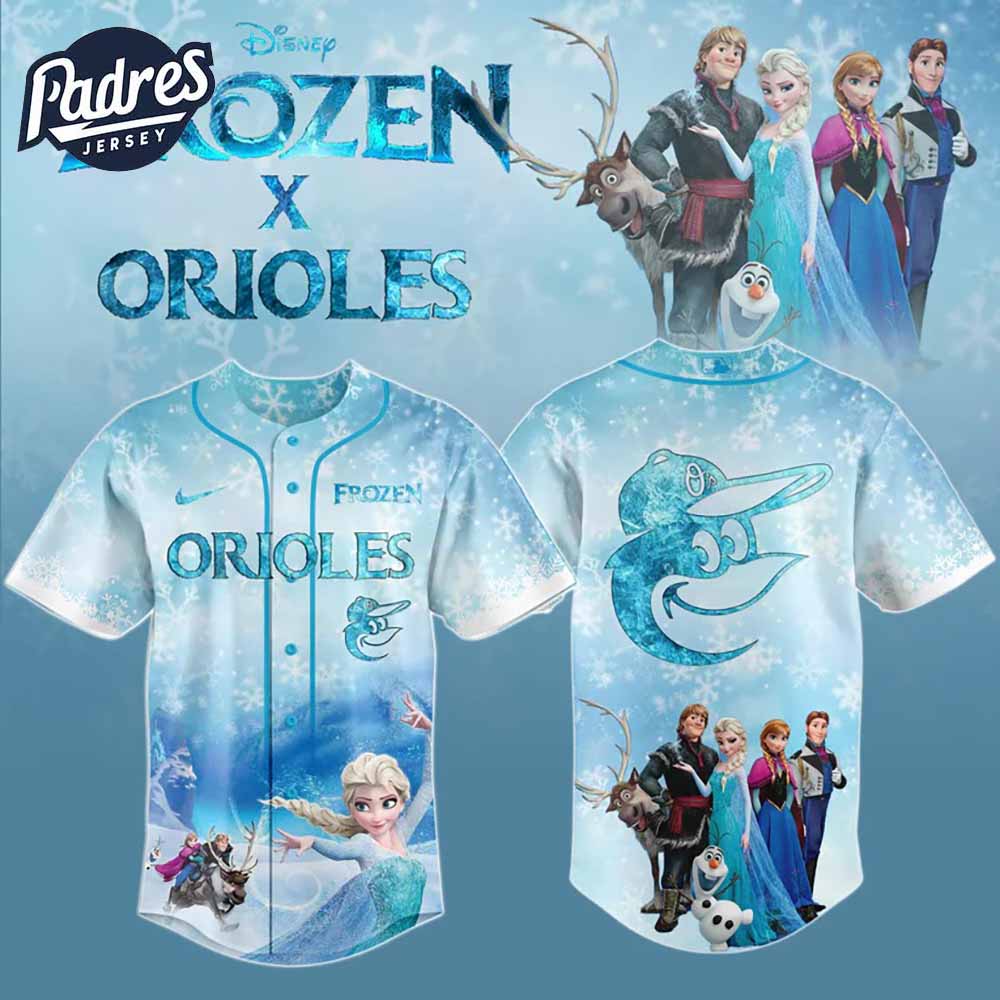 Baltimore Orioles x Frozen Baseball Jersey 2025 - Padres Jersey Oasis: Elevate Your Baseball Style Game T-Shirts, Hoodie,...