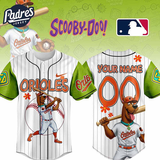 Baltimore Orioles x MLB Scooby Doo Baseball Jersey Outfit - Padres Jersey Oasis: Elevate Your Baseball Style... (Image 1)