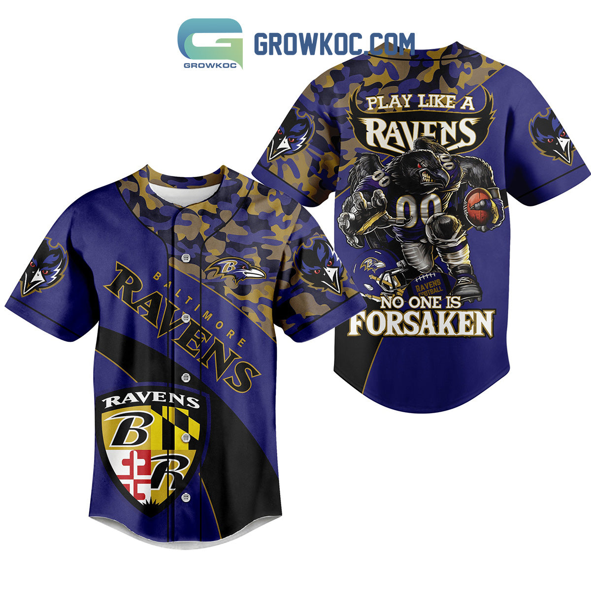 Baltimore Ravens No One Is Forsaken Baseball Jersey